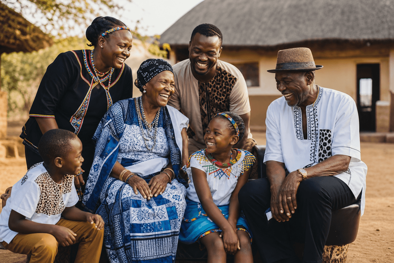 Multigenerational family celebration